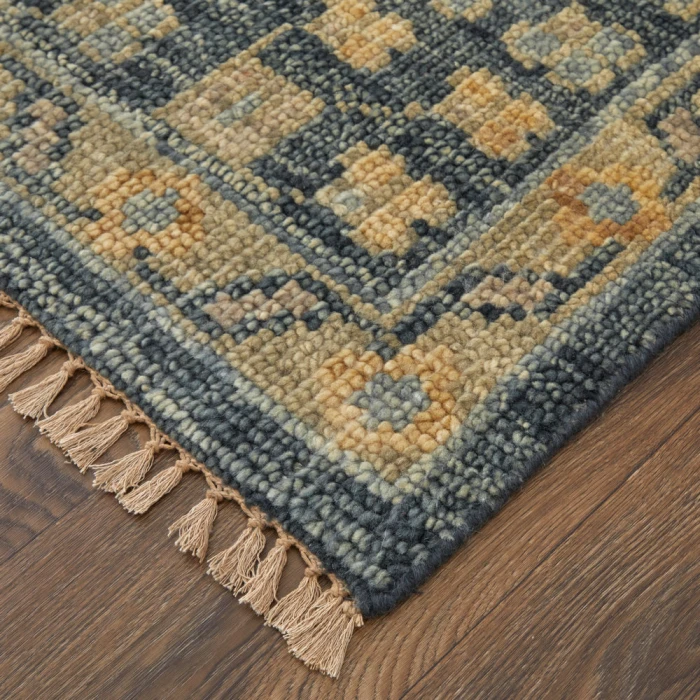 Feizy Fillmore Vintage Medallion, Blue/Gray, 2'-6" x 8' Runner