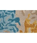 Feizy Everley Abstract Tufted Wool Rug, Sunny Yellow/Sky Blue, 5' x 8' Area Rug