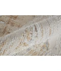 Feizy Laina Casual Abstract, Tan/Ivory/Gray, 3' x 10' Runner