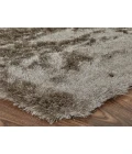 Feizy Indochine Luxury & Glam Solid, Gray/Black, 8' x 8' Round Rug