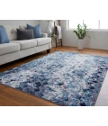 Feizy Indio Bohemian & Eclectic Diamond, Blue/Ivory/Gray, 9'-2" x 12' Area Rug
