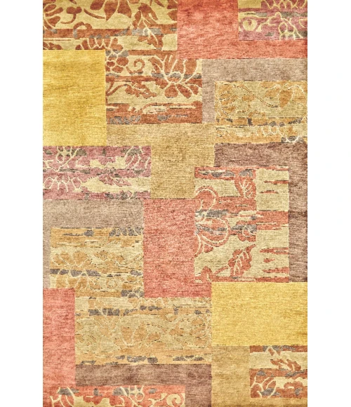 Feizy Renao Yellow/Red/Brown 5077109F 5ft.6in. x 8ft.6in. Rect. Rug