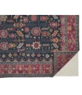 Feizy Piraj Nordic Hand-Knot Wool Rug, Carmine Pink/Indigo, 1ft-6in x 1ft-6in Square