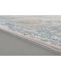 Feizy Cadiz Industrial Abstract, Blue/Gray/Gold, 13' x 20' Area Rug