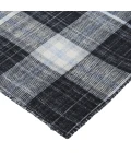 Feizy Jemma Rustic Plaid, Black/White/Blue, 4' x 6' Accent Rug