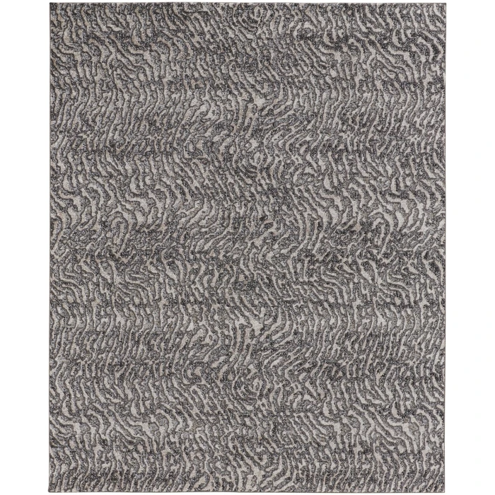 Feizy Vancouver Contemporary Abstract Rug, Beige/Charcoal Gray, 10' x 14' Area Rug