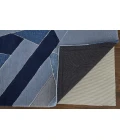 Feizy Nash Farmhouse Geometric, Blue/Silver, 9' x 12' Area Rug