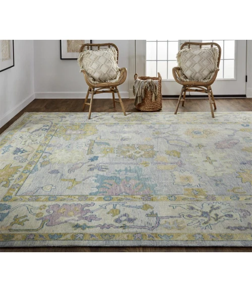 Feizy Karina Bohemian & Eclectic Persian, Gray/Purple/Gold, 12' x 15' Area Rug