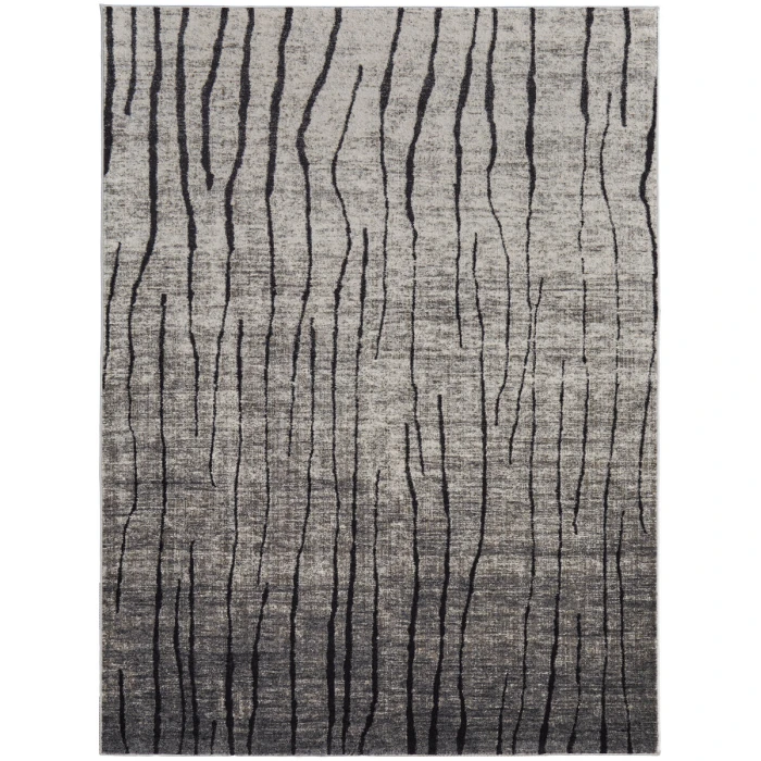 Feizy Kano Industrial Abstract, Gray/Black/Taupe, 2'-7" x 8' Runner