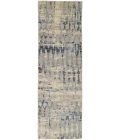 Feizy Palomar Hand-Knot Abstract Area Rug, Light Beige/Denim Blue, 2x6in x 8ft