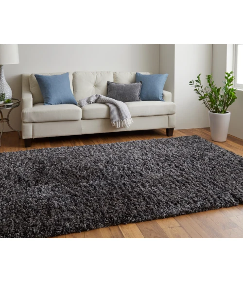Feizy Stoneleigh Luxury & Glam Solid, Black/Gray, 10' x 14' Area Rug