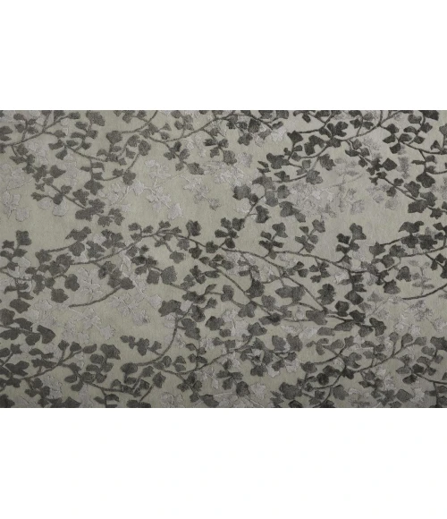 Feizy Bella Casual Floral & Botanical, Gray/Silver/Taupe, 2'-6" x 8' Runner