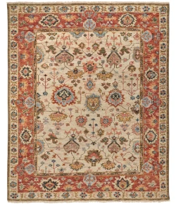 Feizy Carrington 6805F BEIGE/RUST Area Rug 9 ft. 6 in. X 13 ft. 6 in. Rectangle