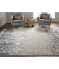 Feizy Laina Industrial Gradient & Ombre, Tan/Ivory/Blue, 3' x 12' Runner