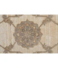 Feizy Celene Classic Bordered, Tan/Ivory/Brown, 7'-9" x 7'-9" Round Rug