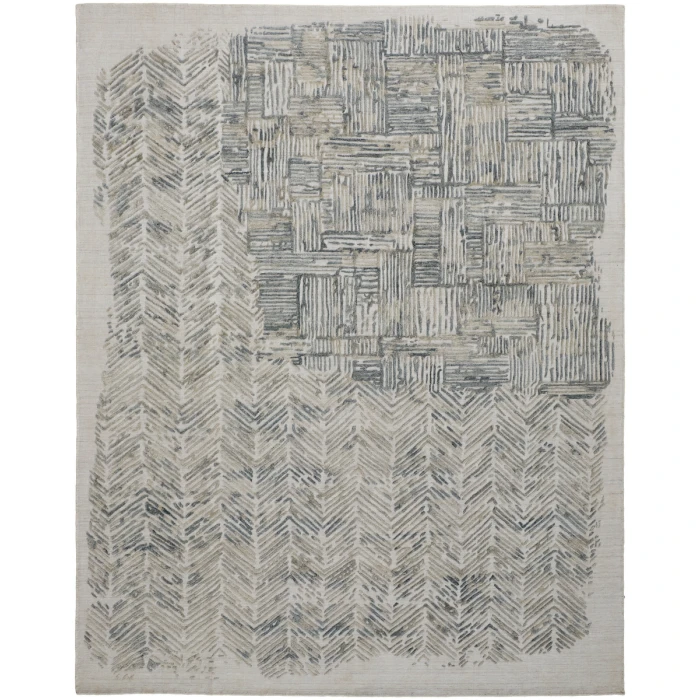 Feizy Elias Over Tufted Space Dyed Rug, Green/Light Gray, 3ft-6in x 5ft-6in Accent Rug