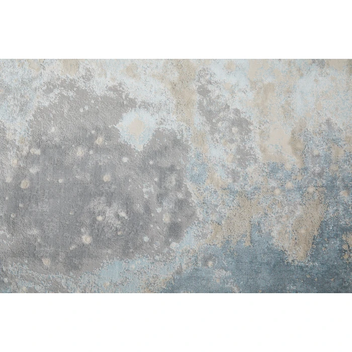 Feizy Astra Industrial Abstract, Blue/Gray/Ivory, 2'-10" x 7'-10" Runner