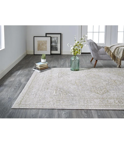 Feizy Aura Classic Oriental, Ivory/Gold, 8' x 10' Area Rug