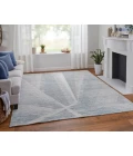 Feizy Brighton Casual Abstract, Blue/Ivory/Silver, 4' x 6' Accent Rug