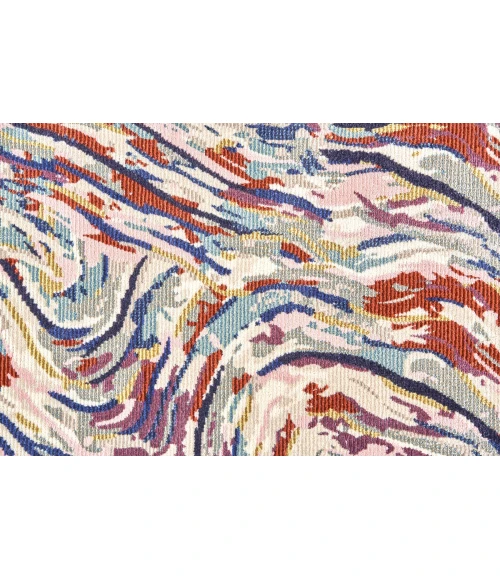 Feizy Torina Bohemian & Eclectic Abstract, Blue/Purple/Ivory, 9'-6" x 12'-7" Area Rug