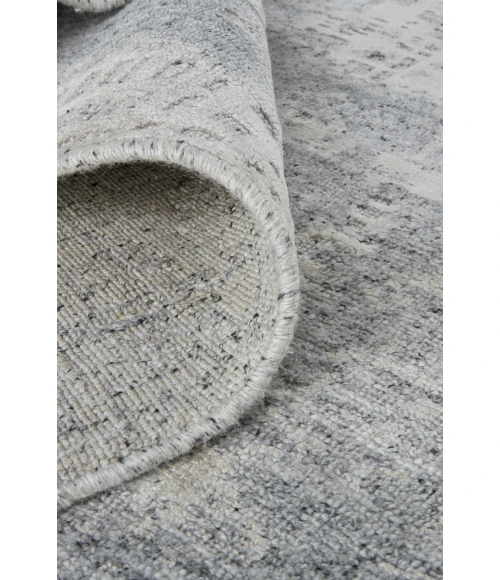 Feizy Langford Casual Abstract, Silver/Gray, 5' x 8' Area Rug