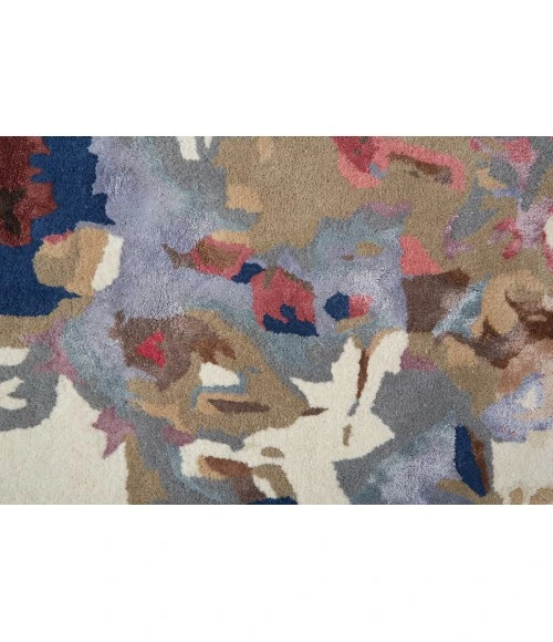 Feizy Dafney Casual Floral & Botanical, Blue/Pink/Gray, 5' x 8' Area Rug