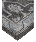 Feizy Fallon Rustic Farmhouse Rug, Ornamental, Warm Dark Gray, 2ft x 3ft Accent Rug