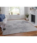 Feizy Zarah Bohemian & Eclectic Abstract, Gray/Taupe/Blue, 8' x 10' Area Rug