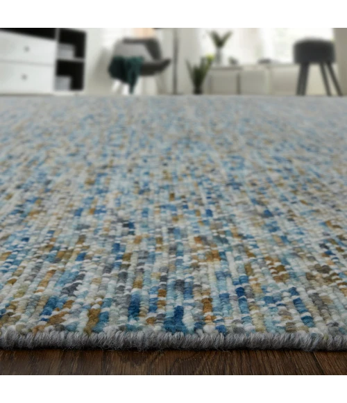 Feizy Branson Casual Solid, Blue/Ivory/Brown, 2' x 3' Accent Rug