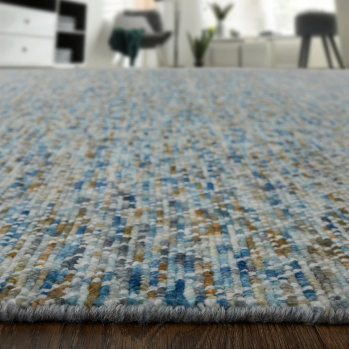 Feizy Branson Casual Solid, Blue/Ivory/Brown, 2' x 3' Accent Rug