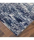 Feizy Eastfield Casual Abstract, Blue/Ivory, 8' x 8' Round Rug