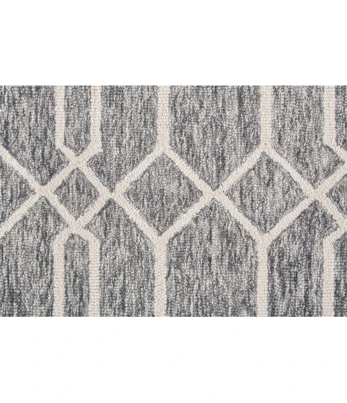 Feizy Belfort Cottage Trellis & Lattice, Gray/Black/Ivory, 12' x 15' Area Rug