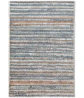 Feizy Mynka Casual Stripes, Ivory/Blue/Orange, 7'-11" x 10' Area Rug