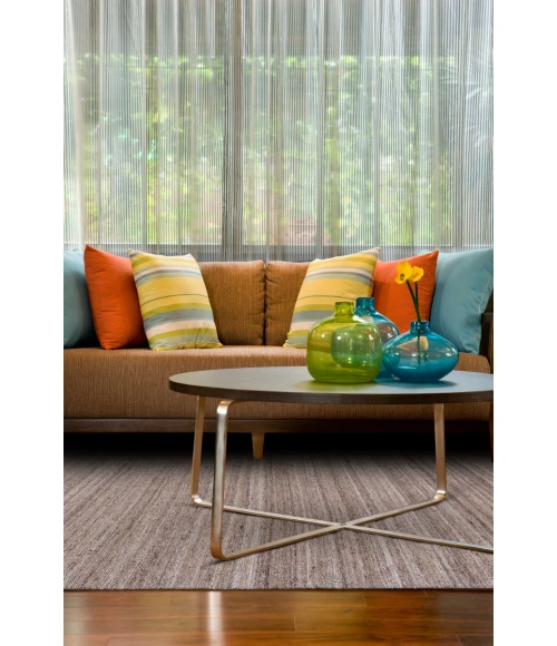 Feizy Brady Casual Stripes, Brown/Red/Ivory, 9' x 12' Area Rug