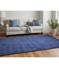 Feizy Luna Casual Solid, Blue, 9'-6" x 13'-6" Area Rug