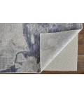 Feizy Laina Casual Abstract, Ivory/Blue, 7'-10" x 9'-6" Area Rug