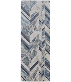 Feizy Indio 39H1F NAVY/BEIGE Area Rug 2 ft. 10 in. X 7 ft. 10 in. Runner