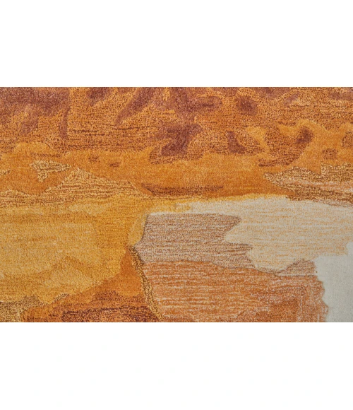 Feizy Anya Industrial Abstract, Red/Orange/Ivory, 2' x 3' Area Rug