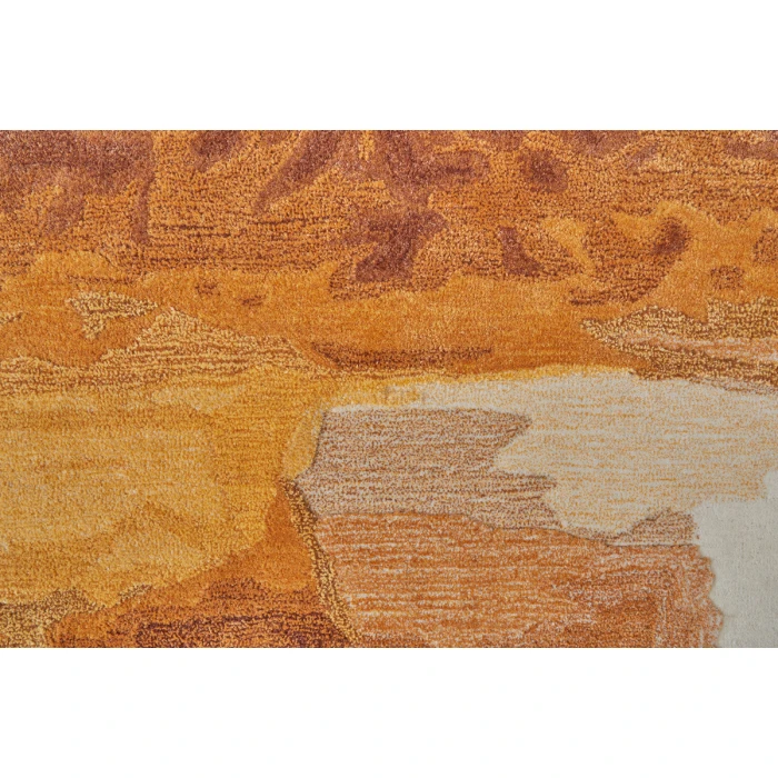 Feizy Anya Industrial Abstract, Red/Orange/Ivory, 5' x 8' Area Rug