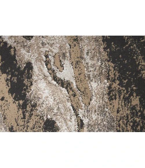 Feizy Vancouver Contemporary Abstract Rug, Charcoal Gray/Beige, 10' x 14' Area Rug