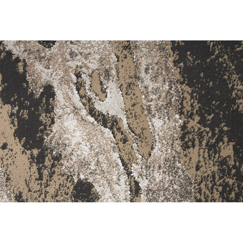 Feizy Vancouver Contemporary Abstract Rug, Charcoal Gray/Beige, 4' x 6' Area Rug