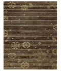 Feizy Qing Casual Stripes, Brown/Tan, 8'-6" x 11'-6" Area Rug