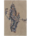 Feizy Serrano Industrial Abstract, Tan/Brown/Blue, 9' x 12' Area Rug
