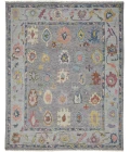 Feizy Karina Hand-Knotted Botanical Area Rug, Cool Gray/Blue, 8ft-6in x 11ft-6in