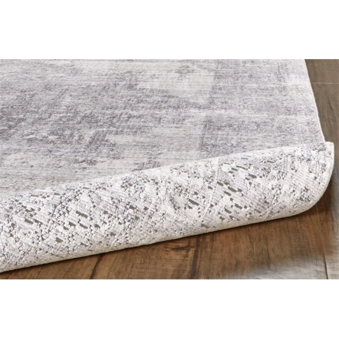 Feizy Cecily Vintage Medallion, Gray/Ivory/Taupe, 8' x 8' Square Square Rug