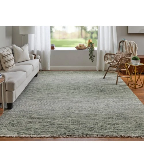 Feizy Branson Casual Solid, Green/Ivory, 2' x 3' Accent Rug