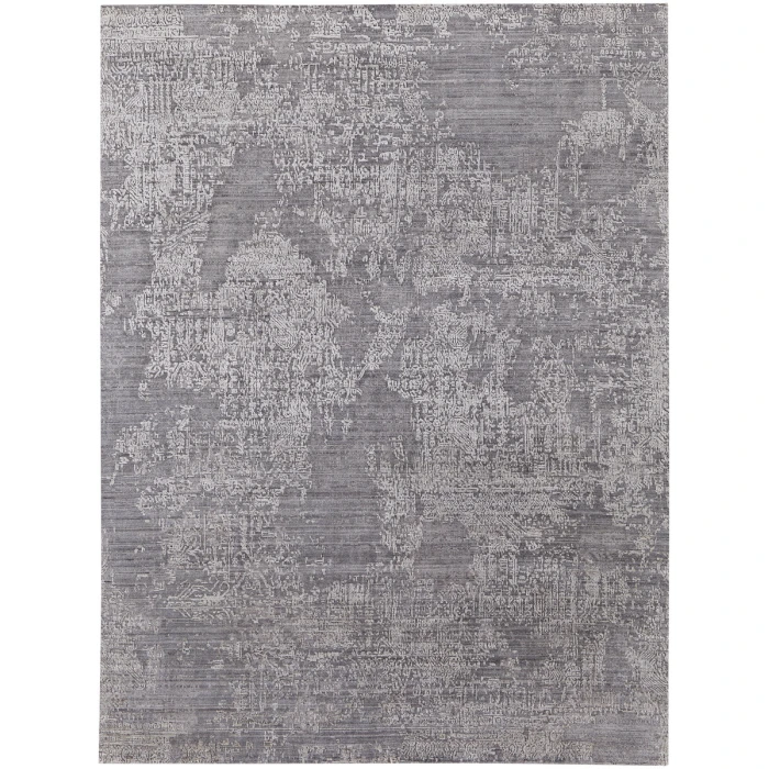 Feizy Eastfield Casual Abstract, Gray, 8' x 8' Round Rug