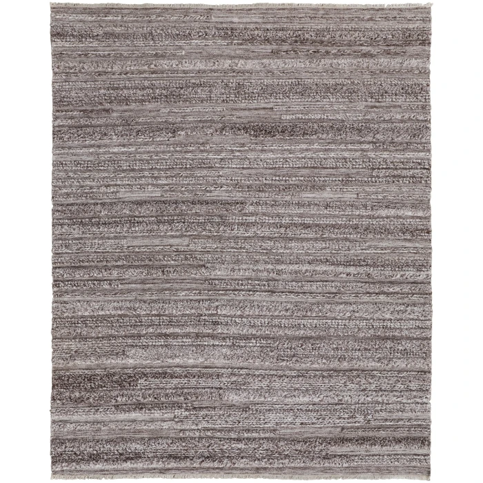 Feizy Alden Contemporary Bohemian Shag Rug, Ivory/Rustic Brown, 5ft x 8ft Area Rug