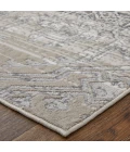 Feizy Macklaine Bohemian & Eclectic Distressed, Ivory/Silver/Black, 12' x 15' Area Rug