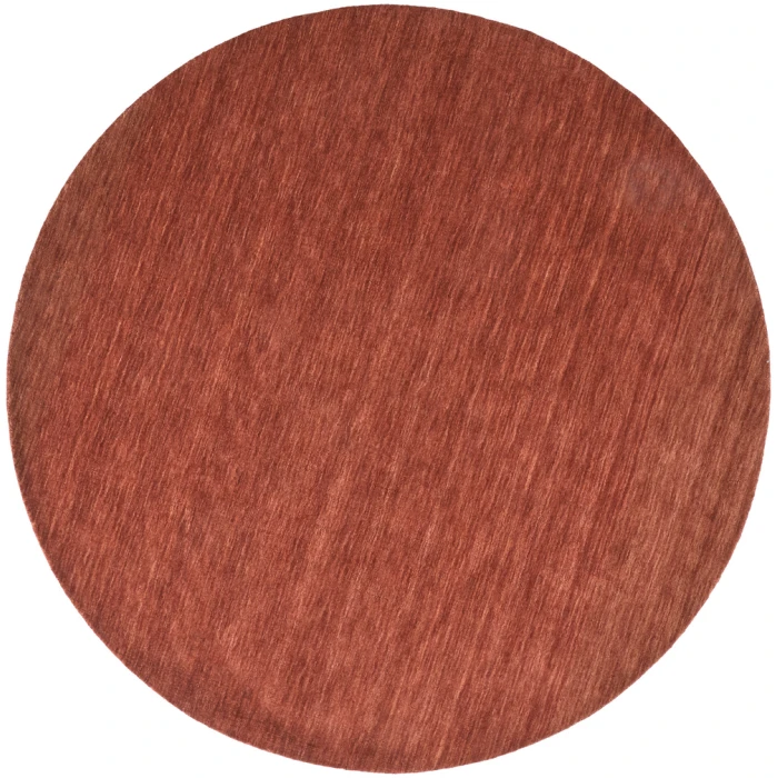 Feizy Luna Casual Solid, Orange/Red, 10' x 10' Round Rug
